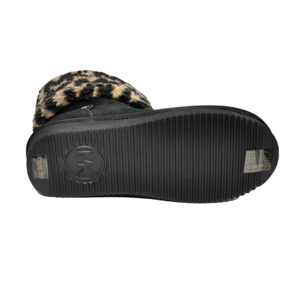 Michael Kors JULIA Faux Suede/Shearling Ankle Boot Bootie Black 5 Nib - Picture 6 of 7